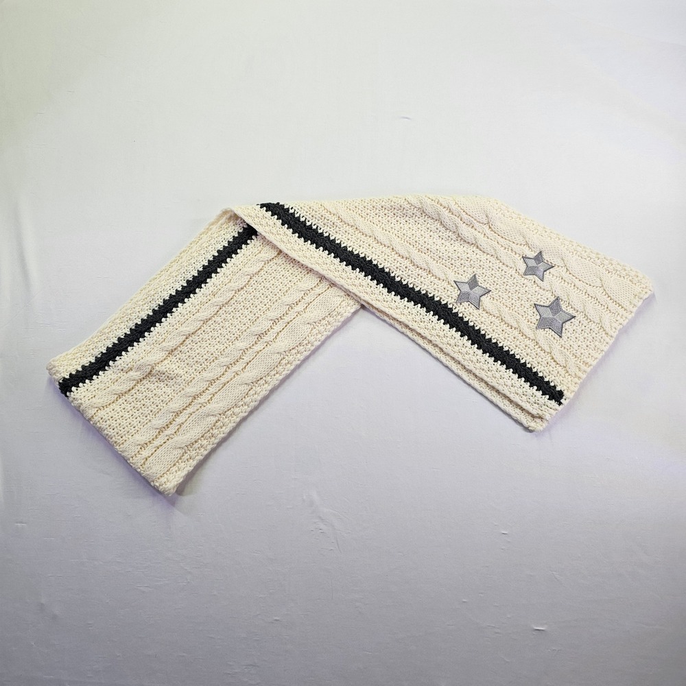 Taylor Swift Folklore Cardigan Scarf Cable Knit Silver Stars Official Merch